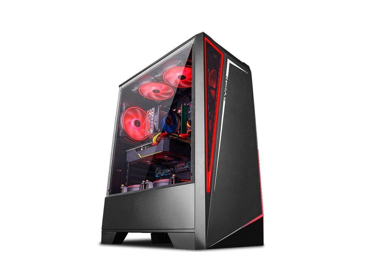 XOTIC V200 Advanced Gaming and Entertainment Desktop (RYZEN 7 5800X 8-core 4.7GHZ Turbo, 16GB DDR4 RAM, 500GB NVMe SSD + 2TB HDD, GeForce RTX 3060 12GB, Windows 10) Liquid Cooled PC