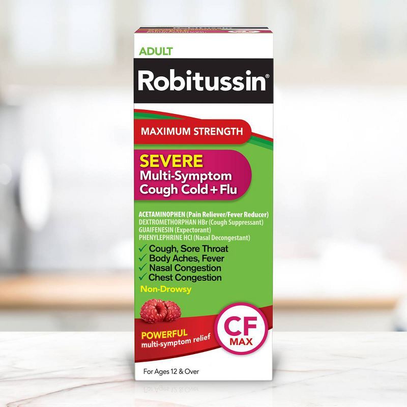 Robitussin Maximum Strength Multi-Symptom Cold Relief Liquid - Dextromethorphan - 8 fl oz