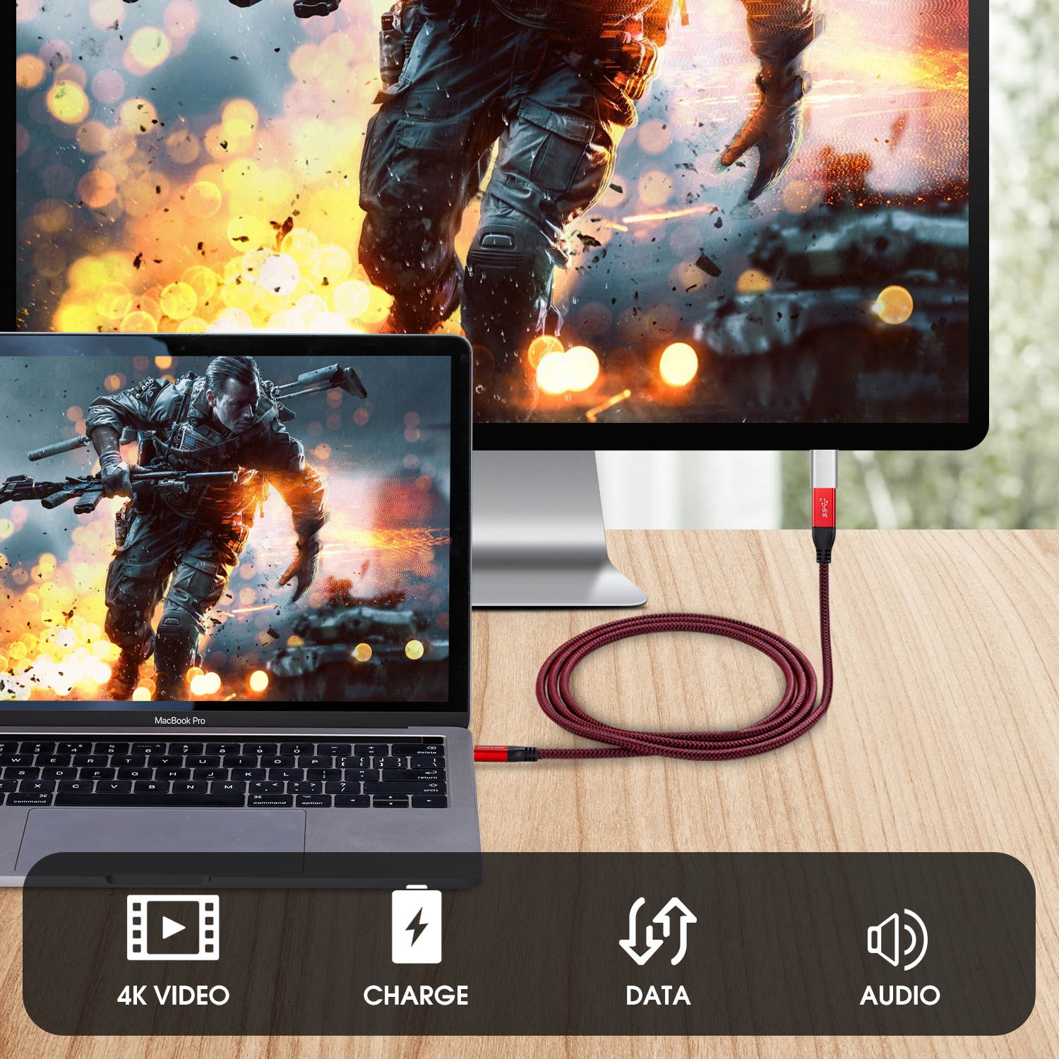 USB C Extension Cable 6Ft (2Pack), RIITOP USB 3.1 Gen2 10Gbps Type C Male to Female Extension Charging & Sync for Nintendo Switch, M1 MacBook Pro Air iPad Pro 2020 Dell XPS Surface Book