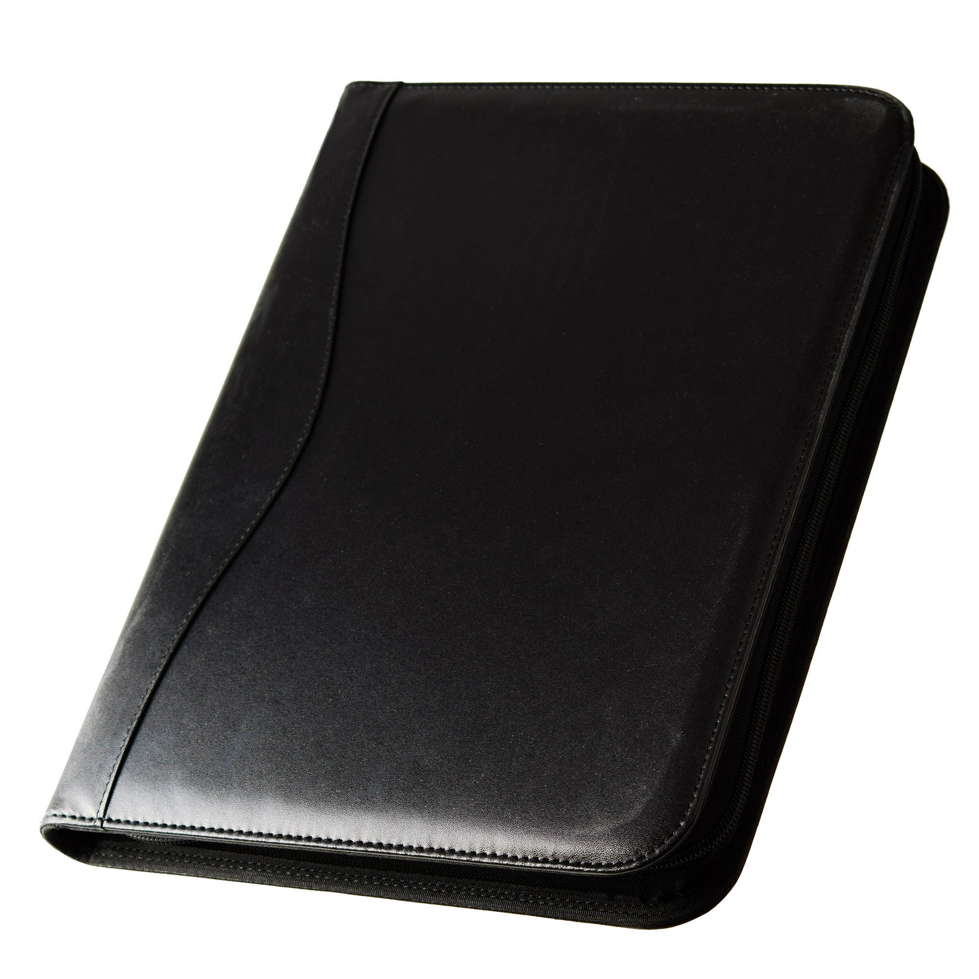 Black PU Leather Padfolio Organizer Documents Holder with Notepad & Calculator