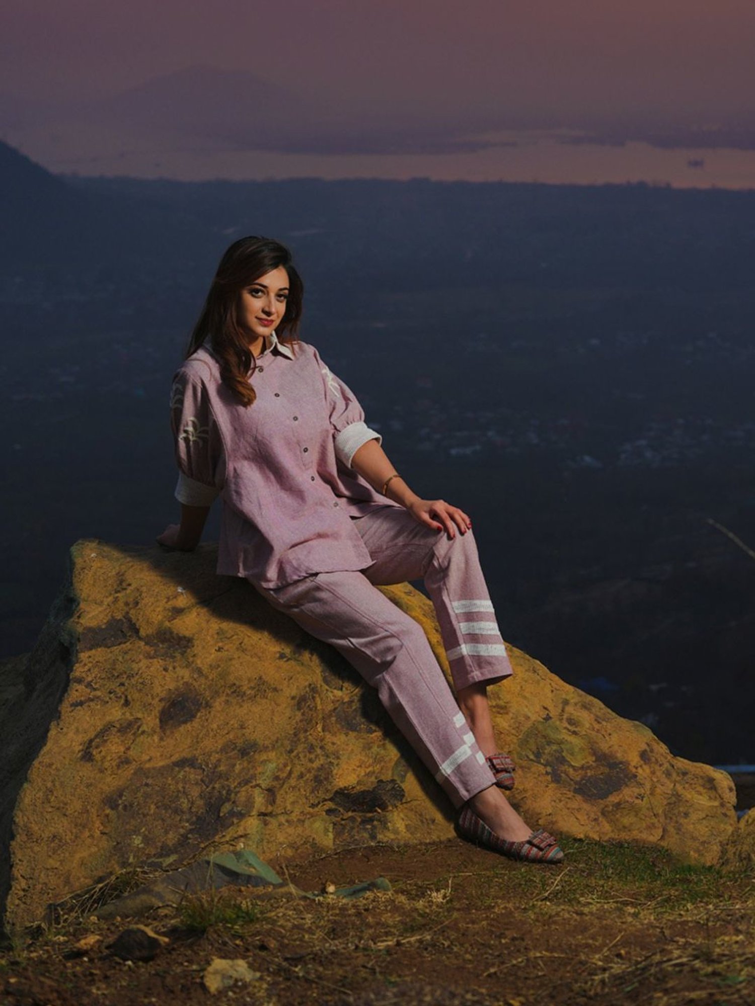 Kaftanize Vyasa Soft Pink Co-Ord Set