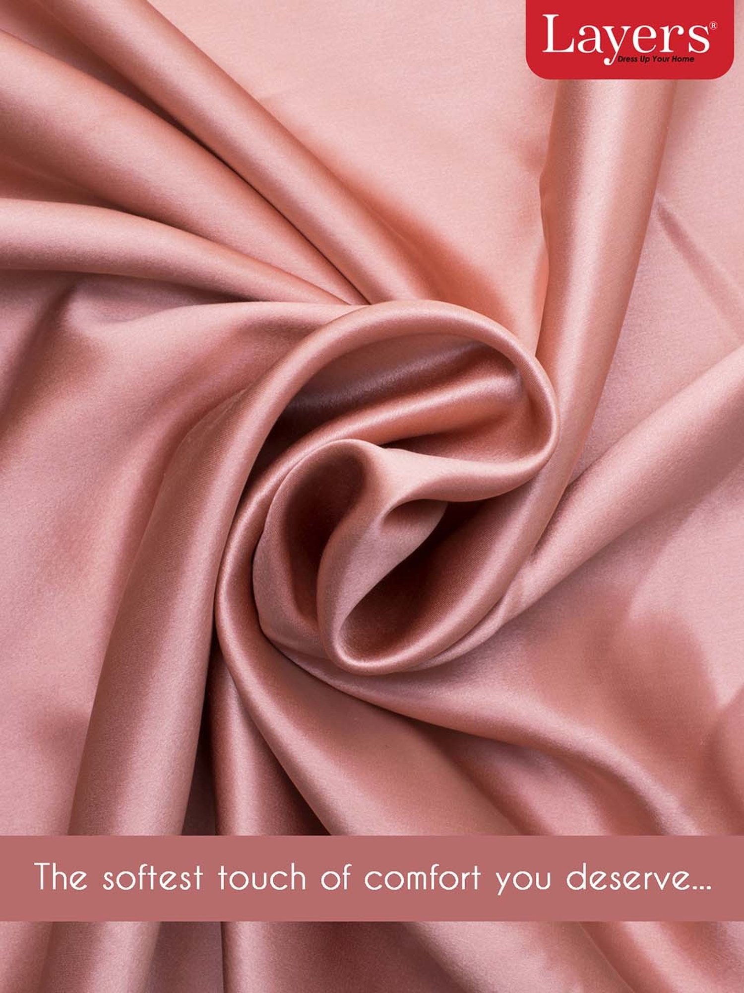 Layers Rose Bloom 85 GSM Micro Satin Silk Pillow Covers - Set of 2