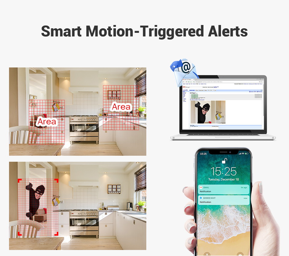 SANNCE 1080P FHD PoE Network Video Security System with NO HDD