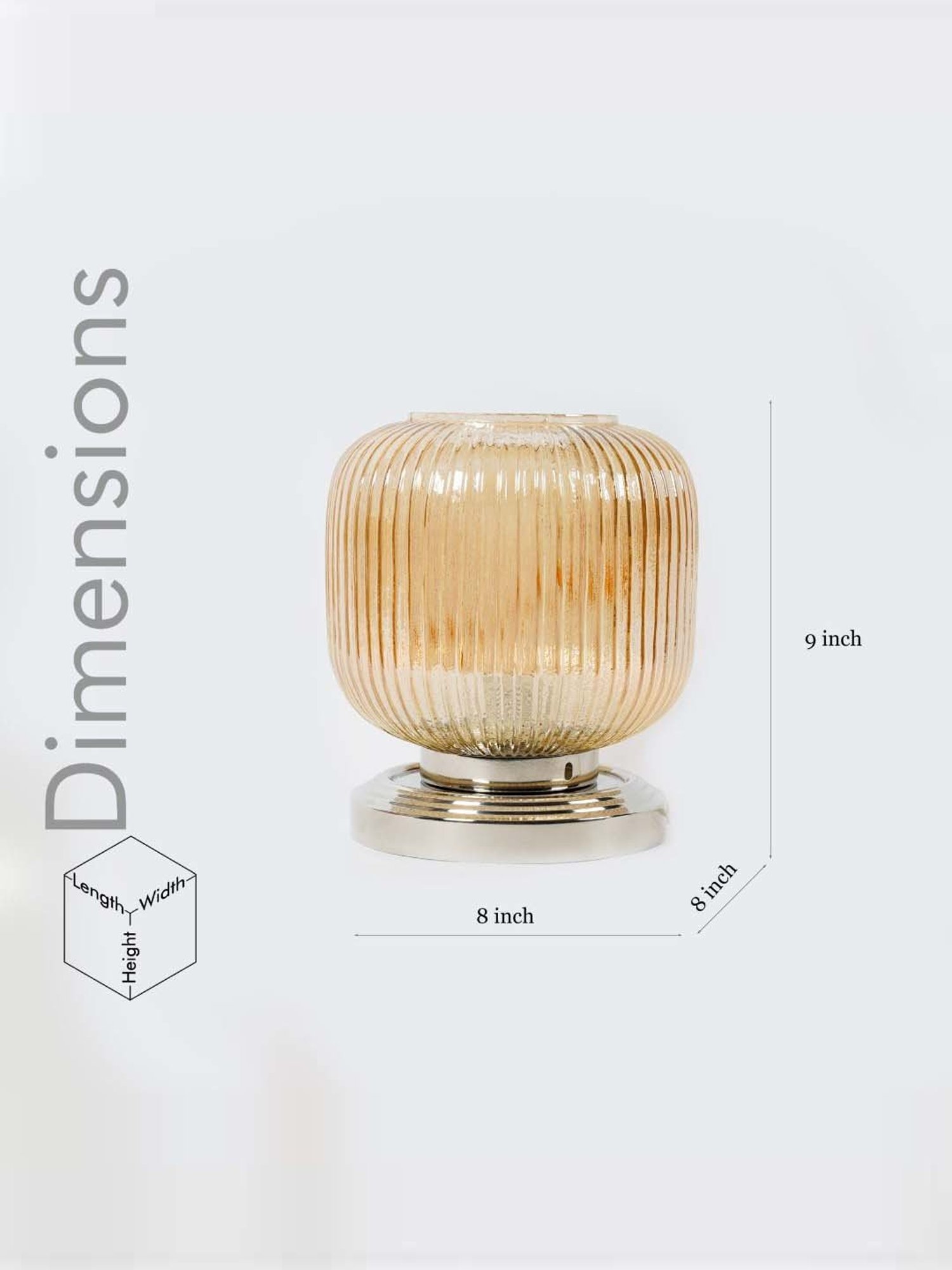 Kapoor Lamp Shades Amber & Gold Glass Sueno Table Lamp