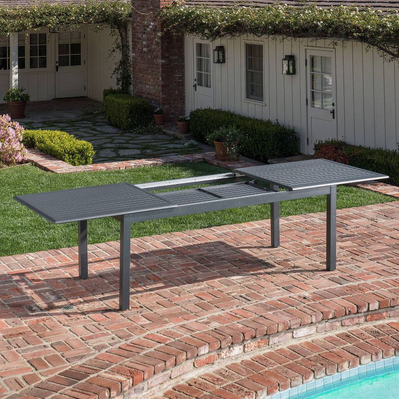 Dawson 7pc Aluminum Patio Dining Set with Extension Table - Hanover