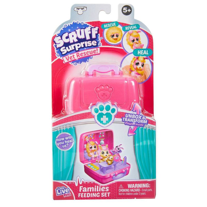 Little Live Pets Scruff Surprise Vet Rescue Families Feeding Set