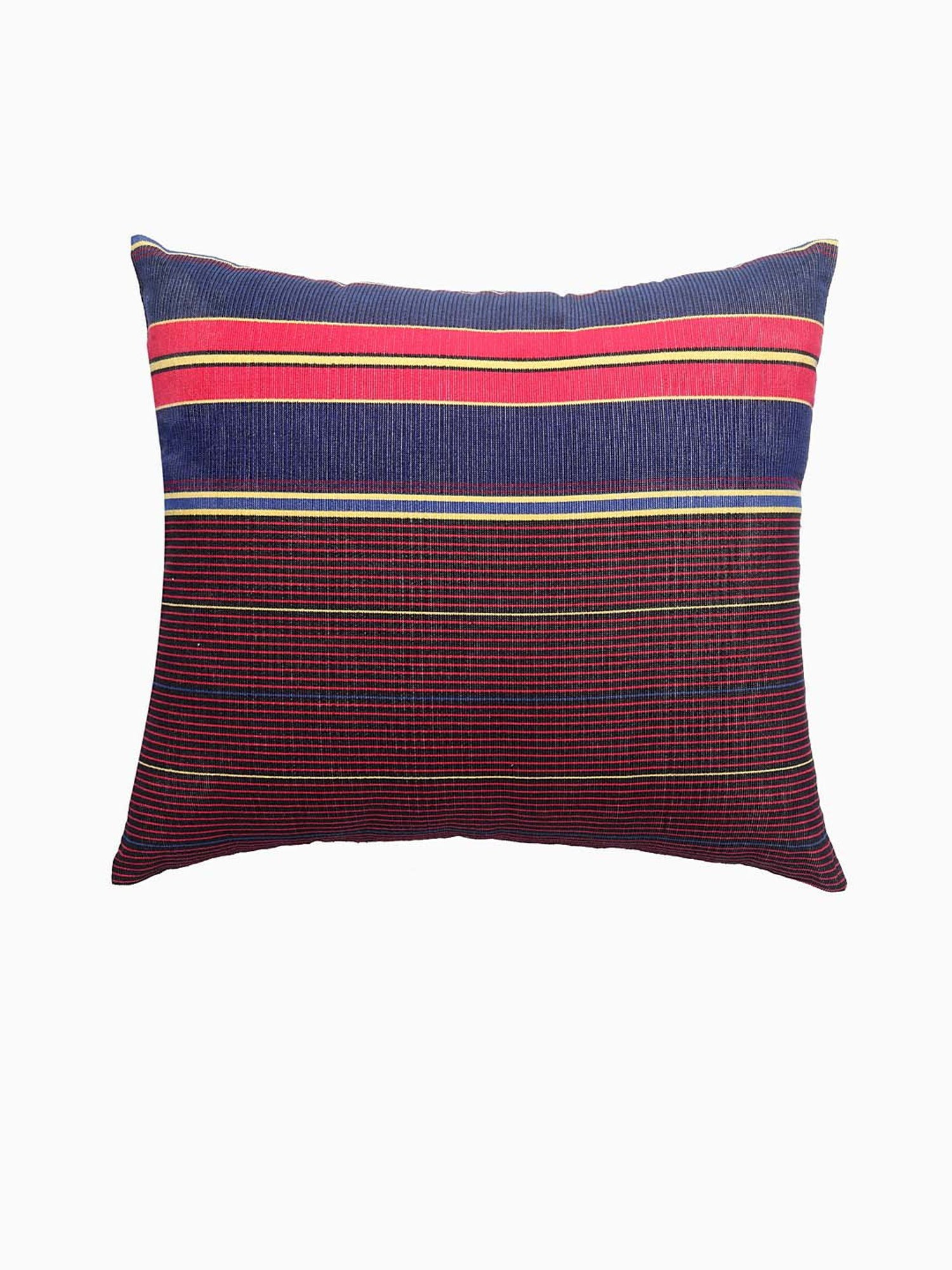 NEUDIS Premium Cotton Coudray Maroon & Navy Cushion Covers - Set of 2