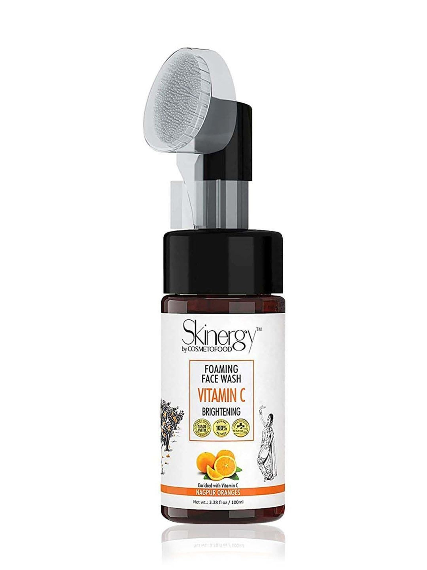 Cosmetofood Skinergy, Vitamin-C Foaming Face Wash Enriched with Nagpur Oranges - 100 ml