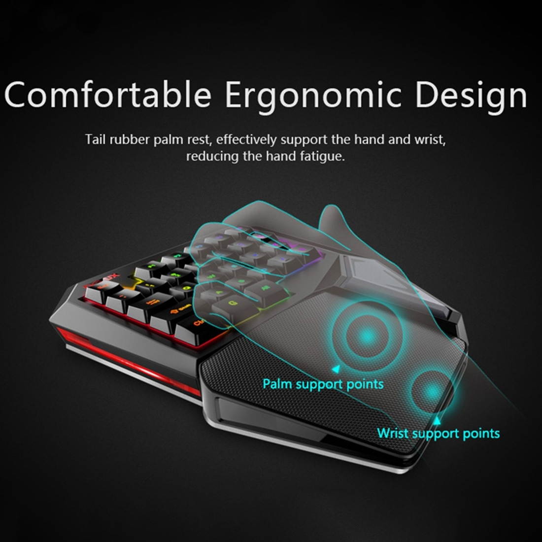 DELUX T9 Plus Professional Mechanical Gaming Keypad with 11 Light Modes