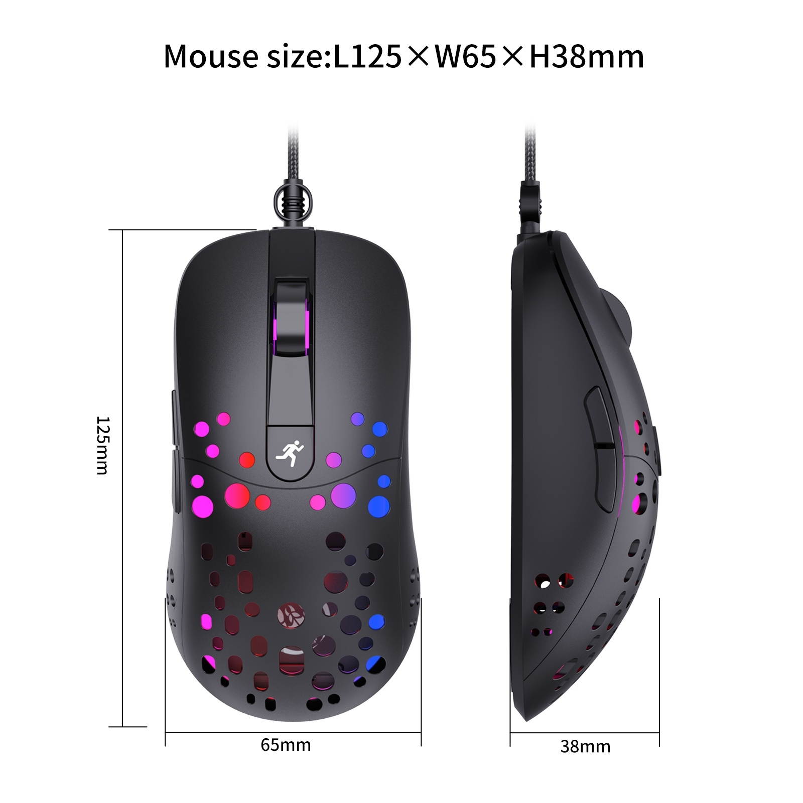 HXSJ  RGB Light Macro Programming Mechanical Gaming Wired Mouse