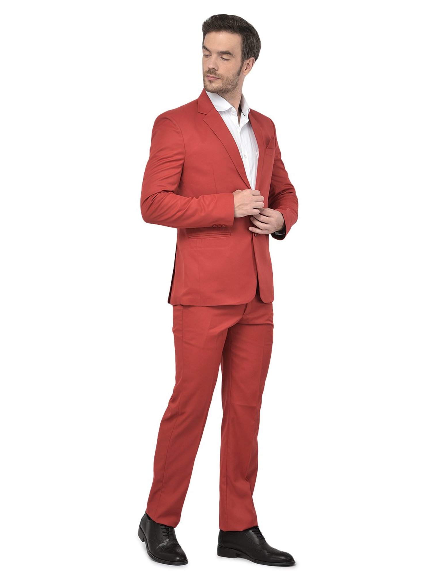 SG RAJASAHAB Red Notch Lapel 2-Piece Suit