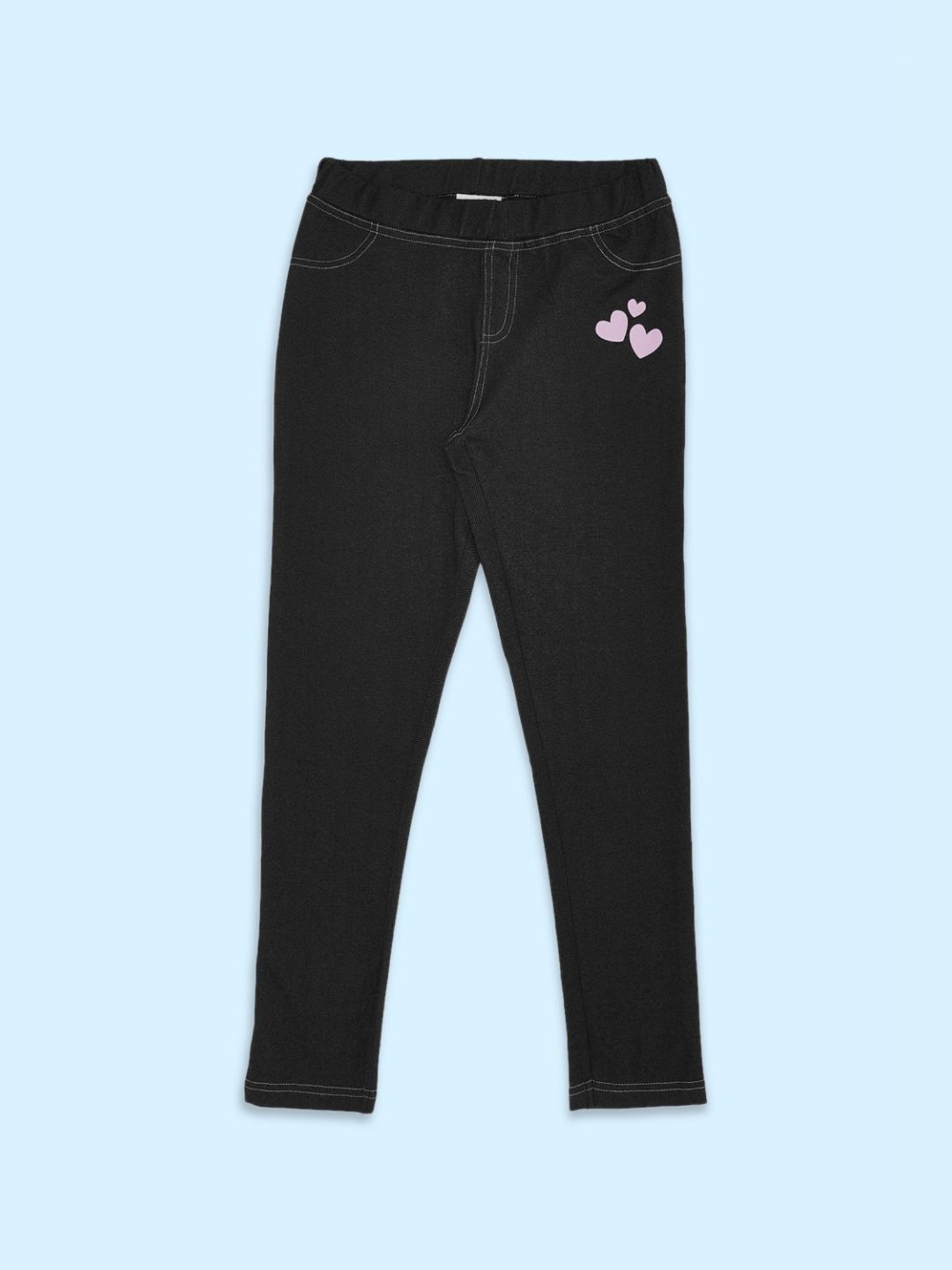 Pantaloons Junior Black Printed Jeggings