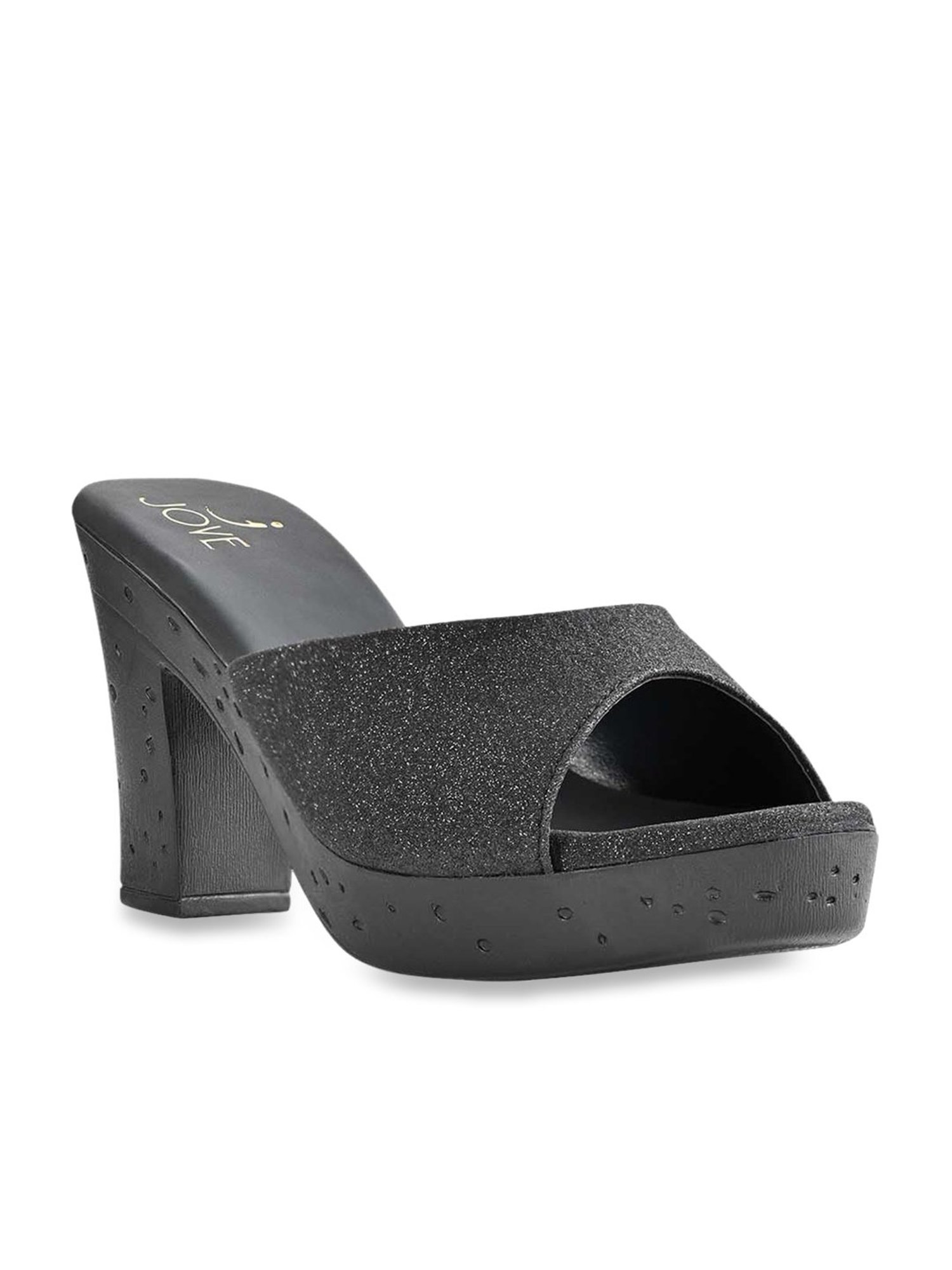 Jove Women's Black Casual Sandals