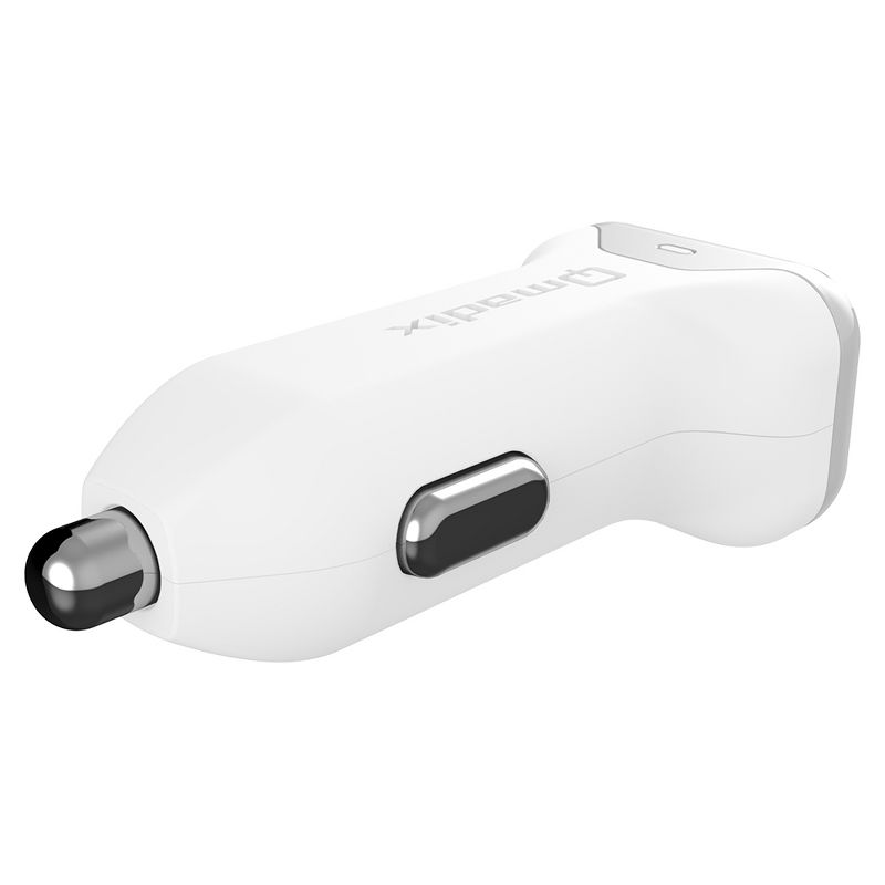 Qmadix - Car Charger 2.4a And Apple Lightning Cable 4ft