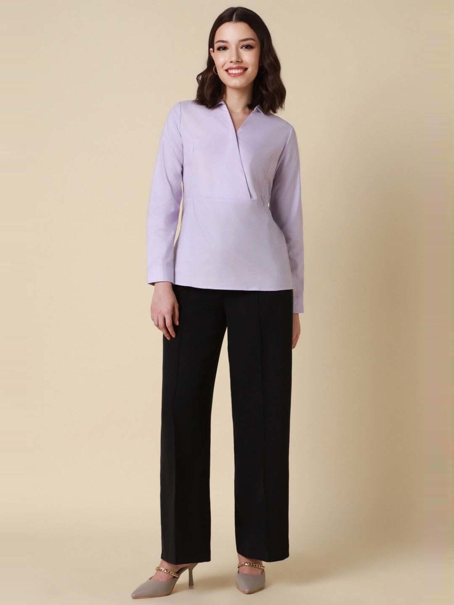 Allen Solly Purple Regular Fit Top