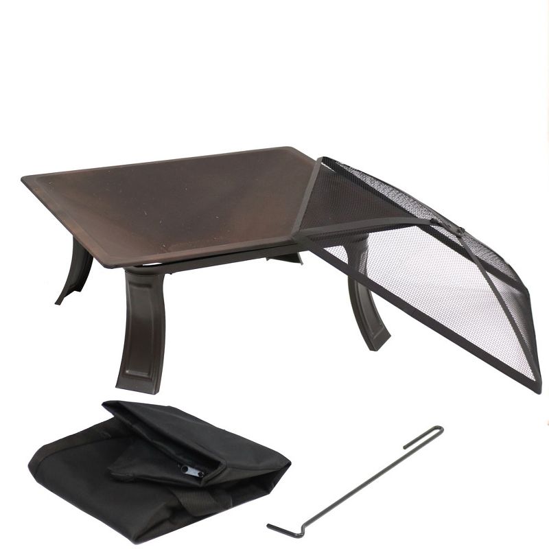 DeckMate 30371 Avondale Outdoor Backyard Patio Portable Steel Fire Bowl Fire Pit, Antiqued Copper Finish