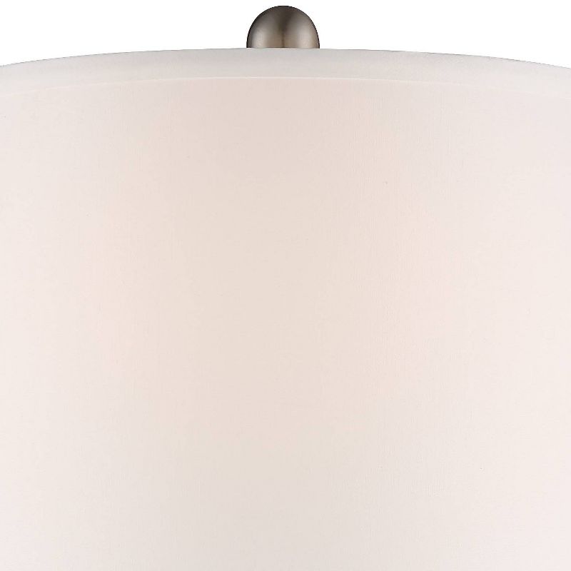 Regency Hill Traditional Table Lamps Set of 2 Mercury Glass Twist White Empire Shade for Living Room Family Bedroom Bedside Office