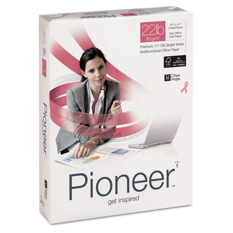 Pioneer Multipurpose Paper 99 Brightness 22 lbs. 8-1/2 x 11 Bright White 5000/Ctn PIO1122F