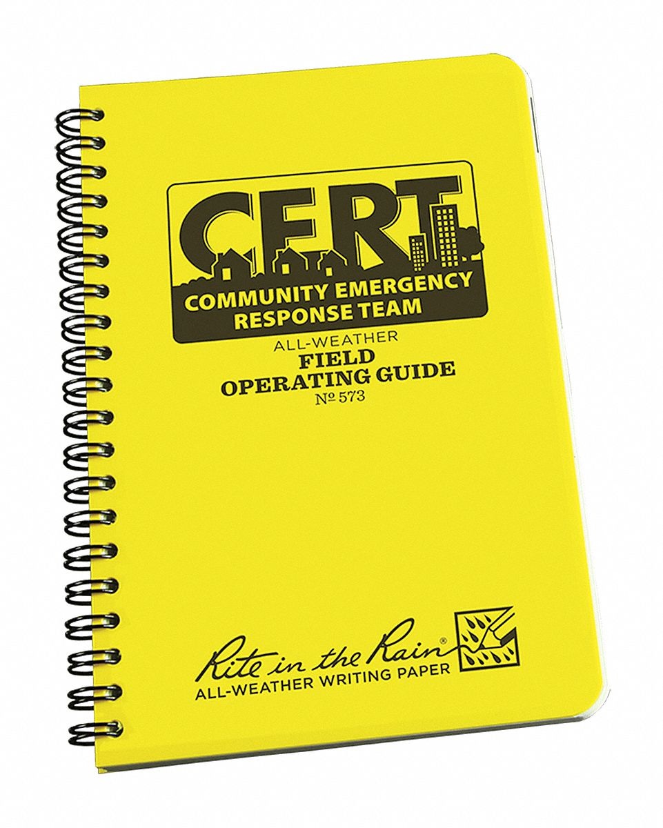 RITE IN THE RAIN 573 Field Operating Guide, 4-5/8 x 7In.