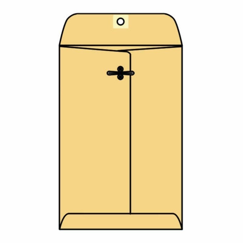 #50 Open End Franklin Clasp Catalog Envelopes 5-1/2" x 8-1/4" 32# Golden Kraft, Machine Finish, Metal Clasp (Box of 100)