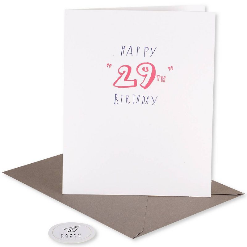 Rebel Happy "29th" Birthday Greeting Card