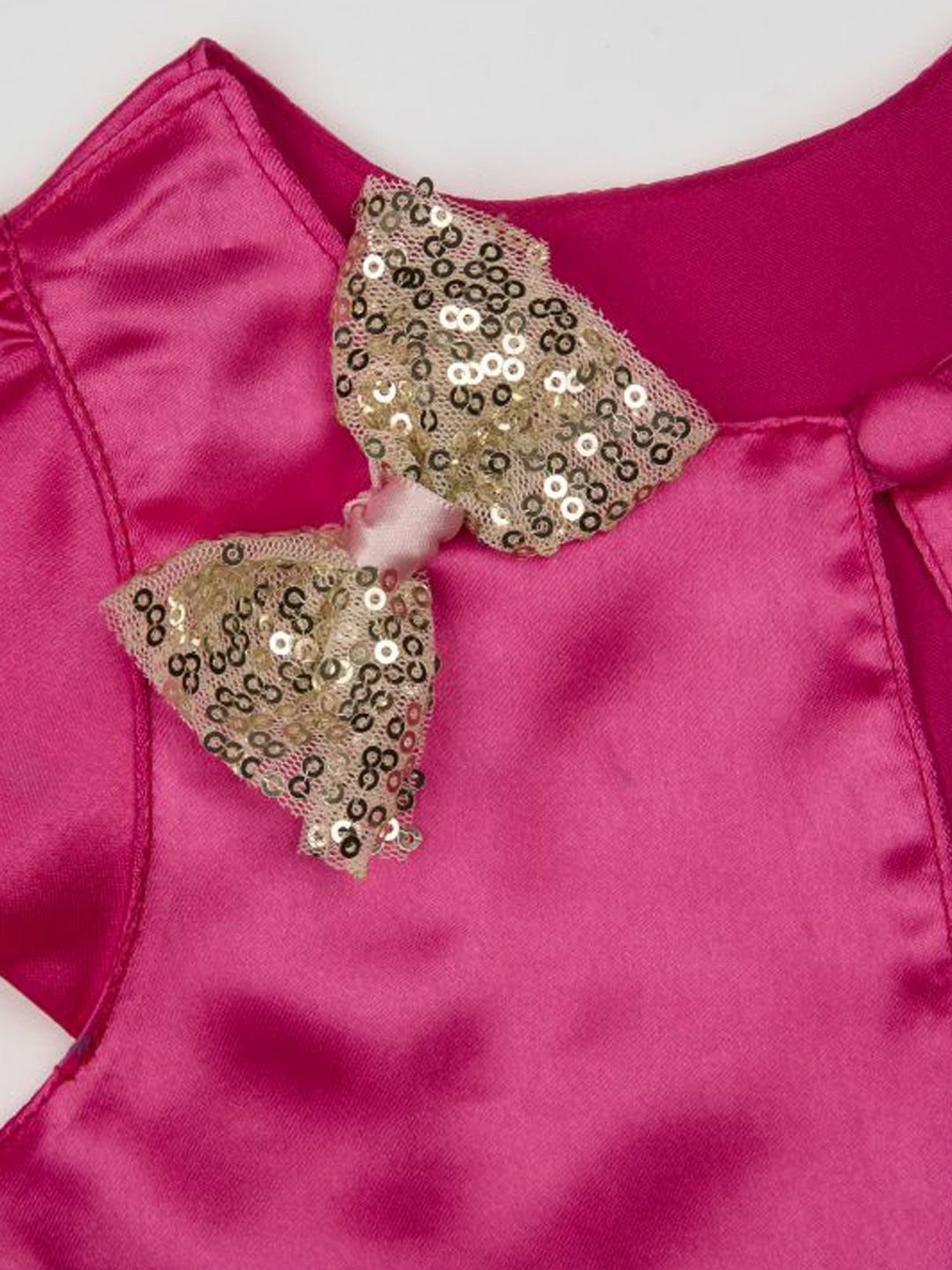 Many Frocks Kids Pink Embellished Shrug