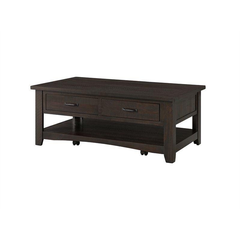 Ikiriya Nashville Solid Beige Wood Coffee Table Teak Finish