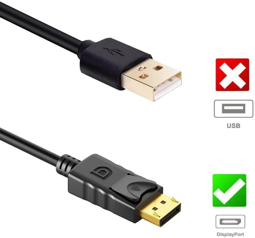 Display Port to HDMI AdapterAnbear Displayport to HDMI Adapter Cable(Male to Female) for DisplayPort Enabled Desktops and Laptops to Connect to HDMI Displays Adapter