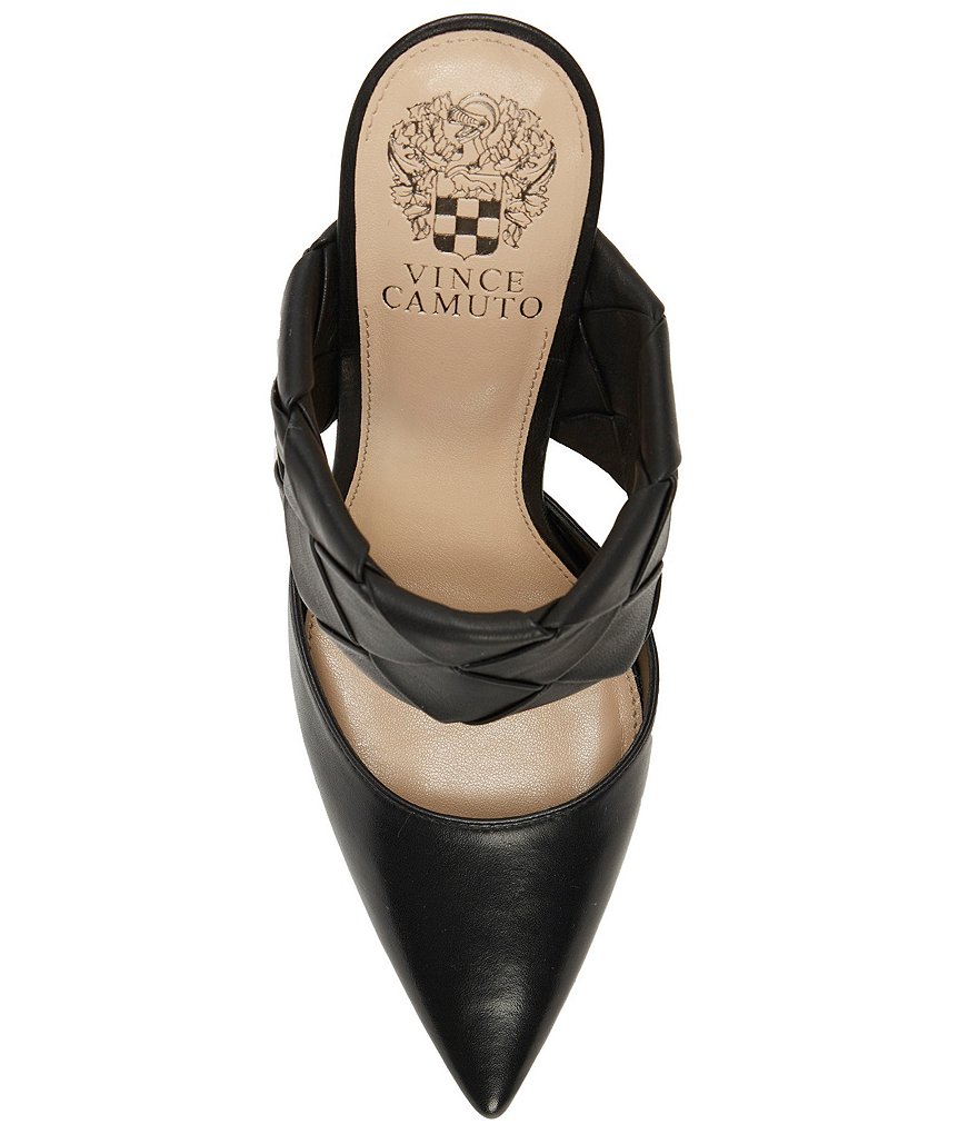 Vince Camuto Alandra Leather Woven Banded Mules
