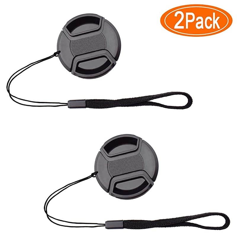 55mm Lens Cap Cover with Keeper for Sony EMount 1670mm F4 ZASony 18135mm F3556 OSS Lens for Sony Alpha a6600 a6500 a6400 a6300 a6100 a6000 a5100 a50002 Pack