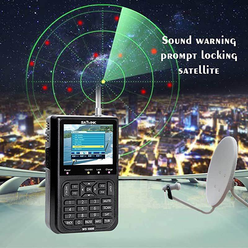 Satellite Signal Detector, SATLINK WS6906 3.5in LCD Display Data Digital Satellite Signal Finder Meter