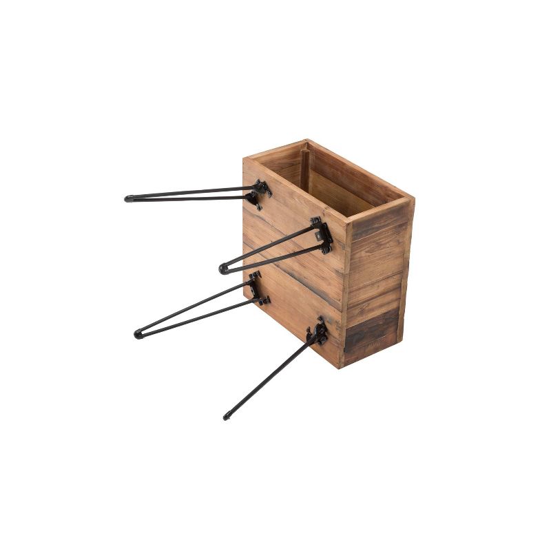 Easton Foldable End Table Brown/Black - Summerland Home