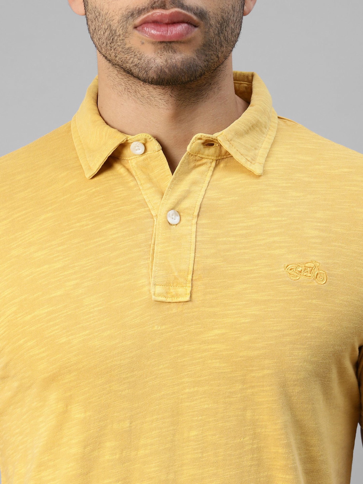 Royal Enfield Yellow Regular Fit Polo T-Shirt