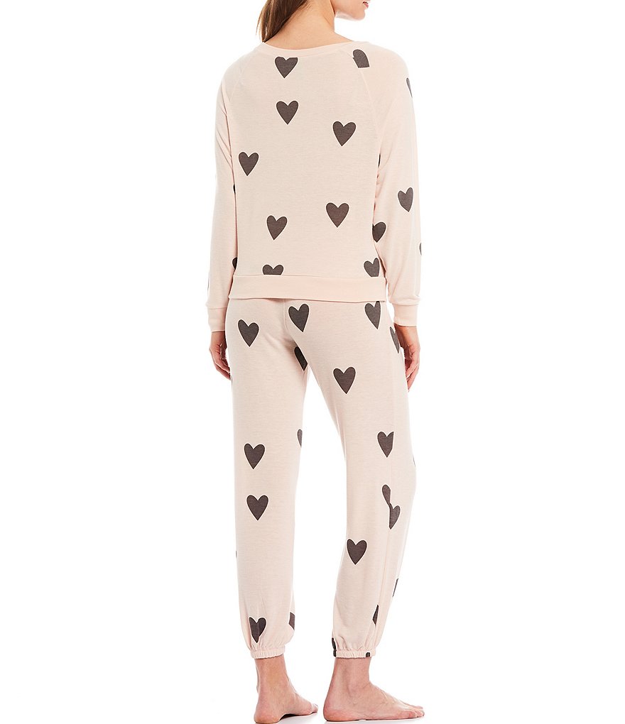 Honeydew Intimates Heart Print Brushed Jersey Coordinating Lounge Set