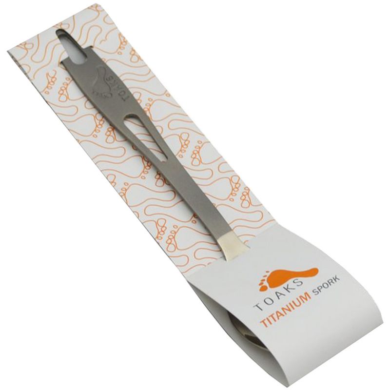 TOAKS Polished Head Titanium Camping Spork with Matte Finish Handle