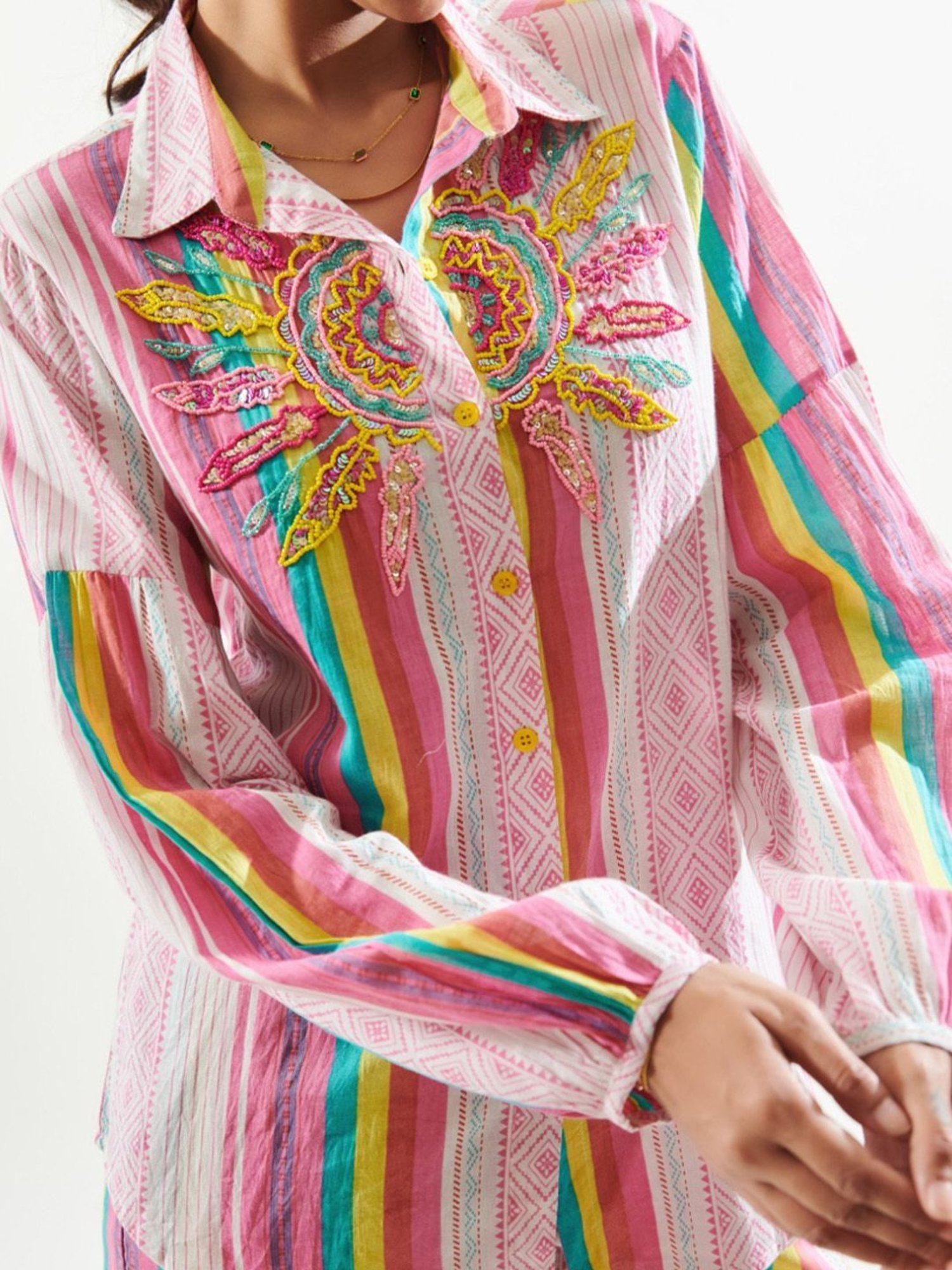 Cin Cin Pink Najaat Navi Shirt With Pant