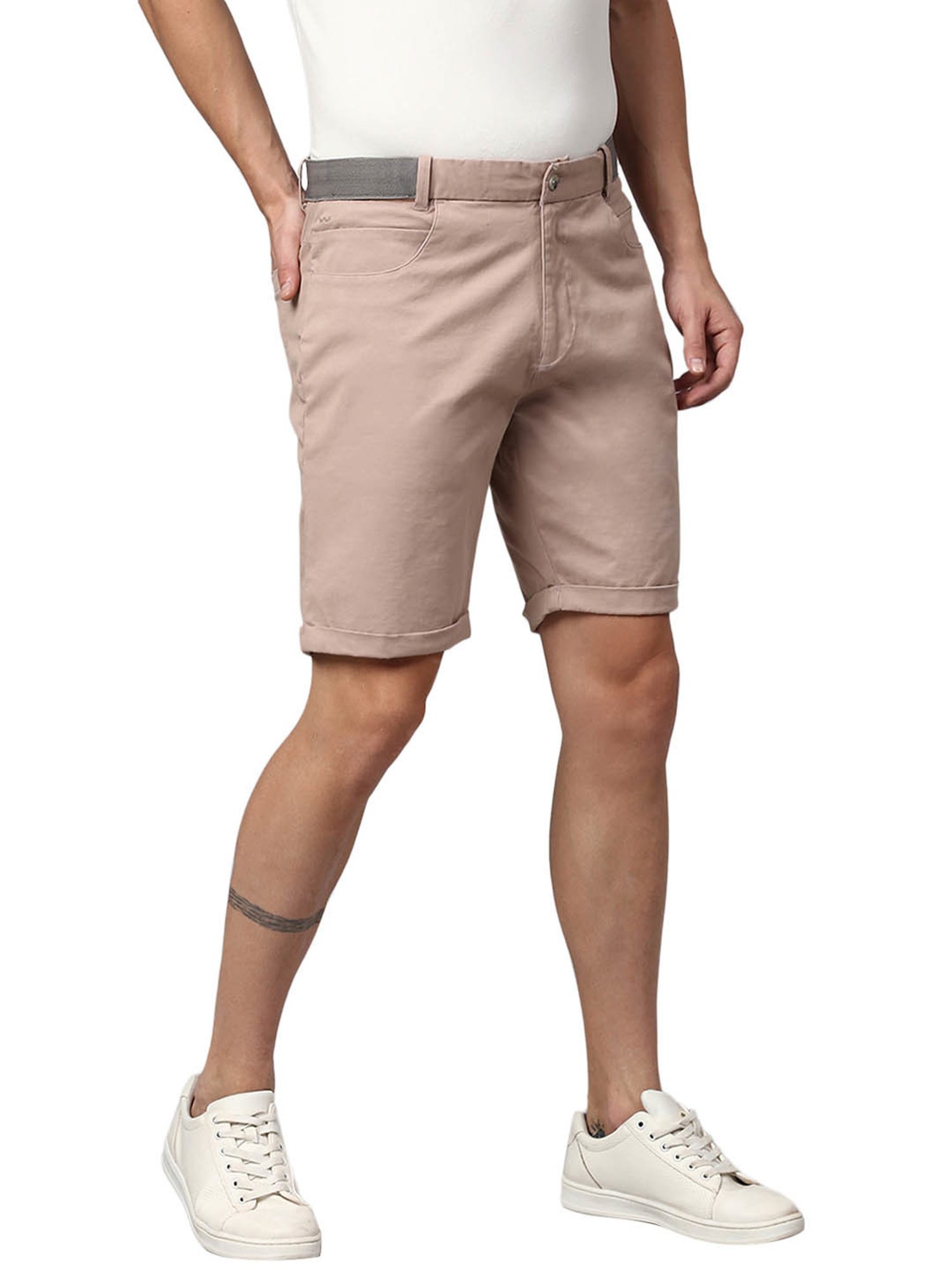 Slowave Dusty Pink Regular Fit Shorts