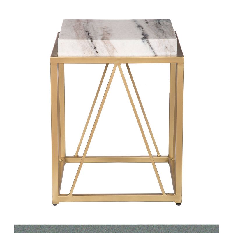 Lamia Accent Table White/Gold - Treasure Trove Accents