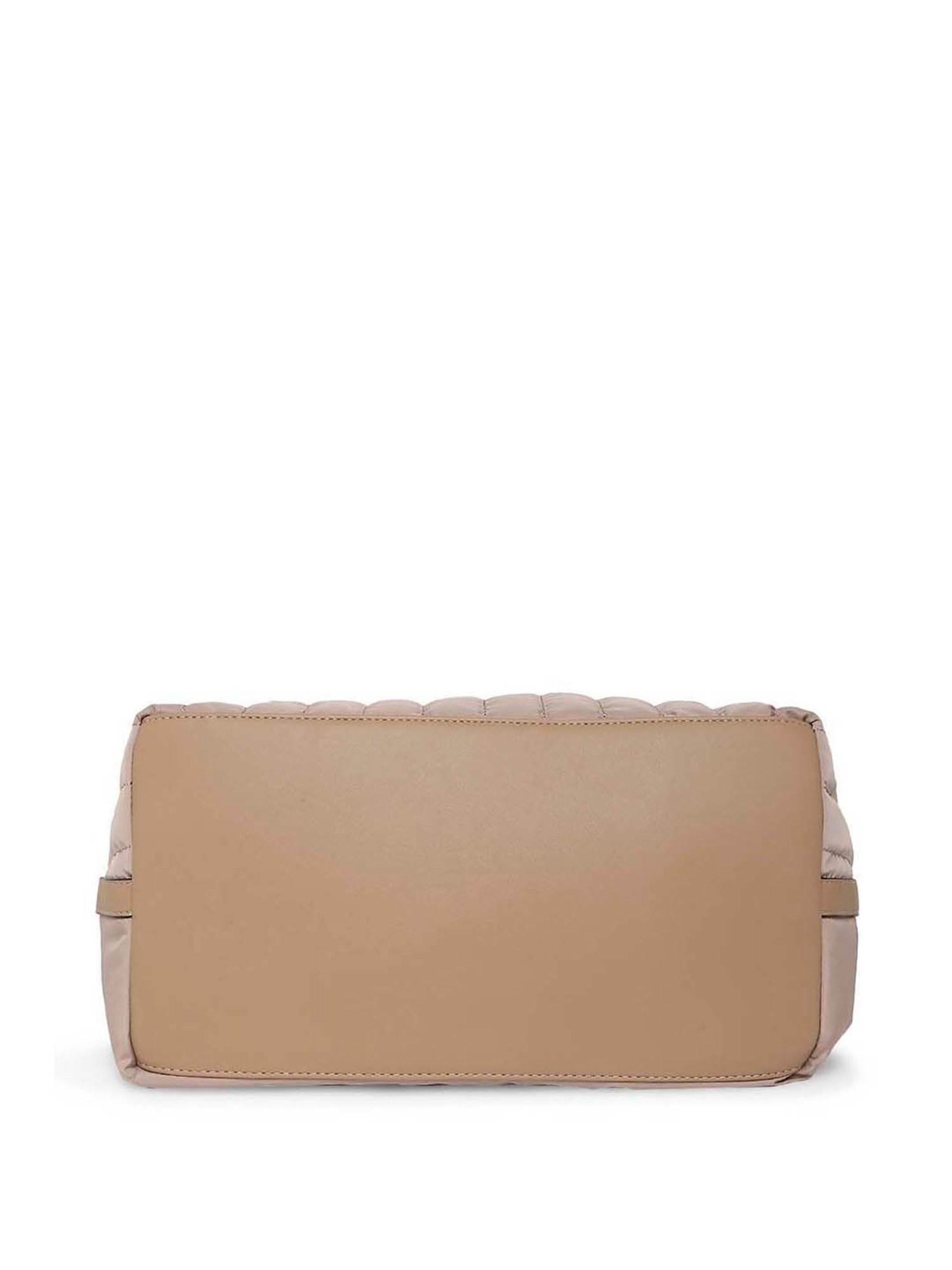 Marina Galanti Beige Quilted Medium Bowler Bag