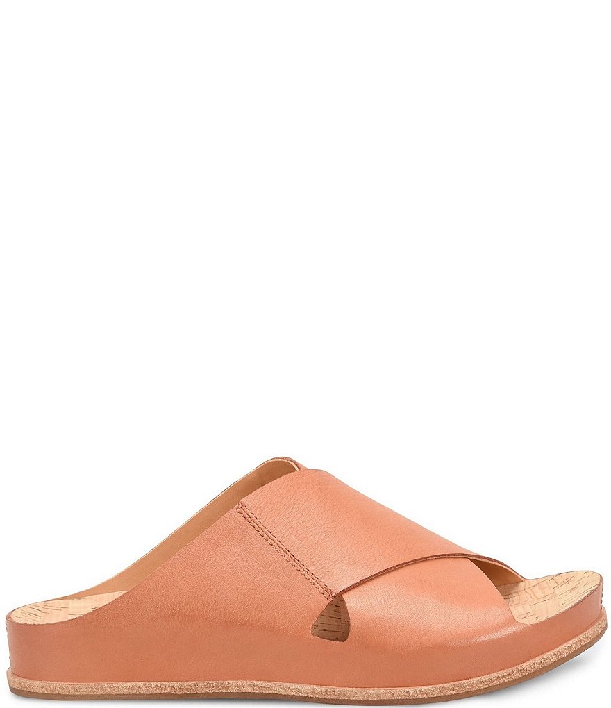 Kork-Ease Tutsi Cross Band Leather Slide Sandals