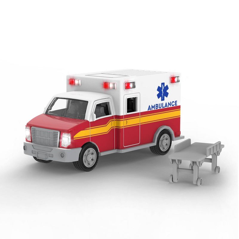 DRIVEN – Small Toy Emergency Vehicle – Micro Ambulance - White & Red