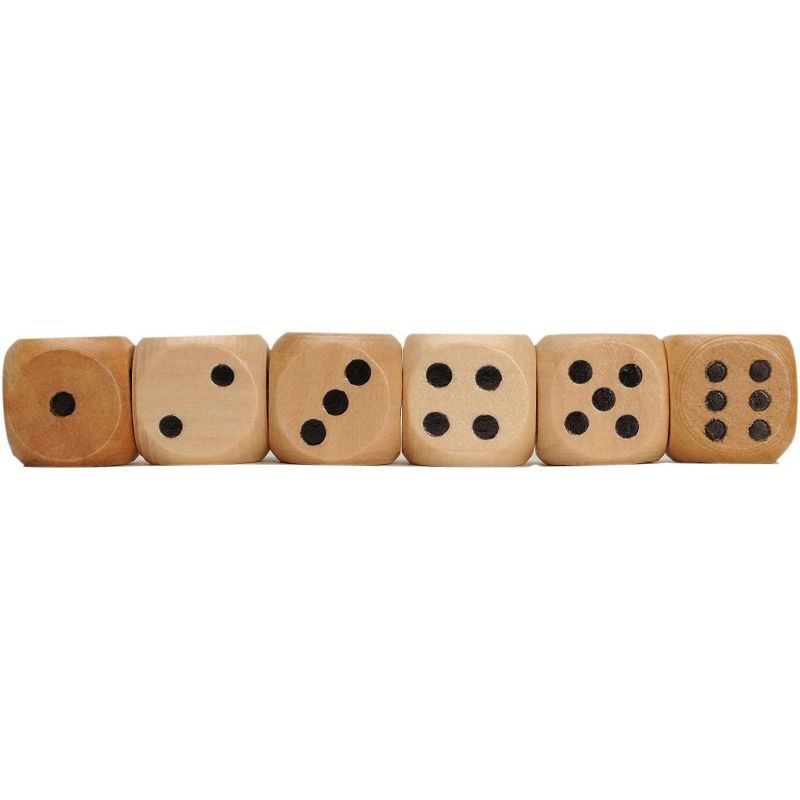 WE Games Wooden Dice - Set of 6