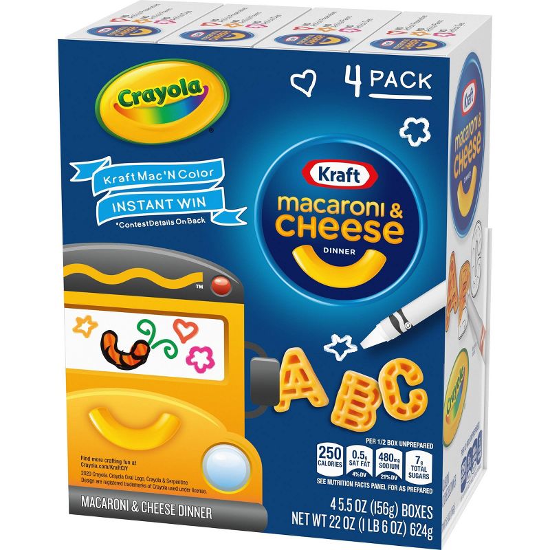 Kraft Mac & Cheese Crayola - 4pk/5.5oz