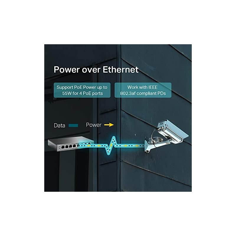 TL-SG108PE | 8 Port Gigabit PoE Switch | Easy Smart Managed | 4 PoE+ Ports @64W | Plug & Play | Sturdy Metal w/ Shielded Ports | Fanless | QoS, Vlan, IGMP & LAG | Limited Lifetime Protection