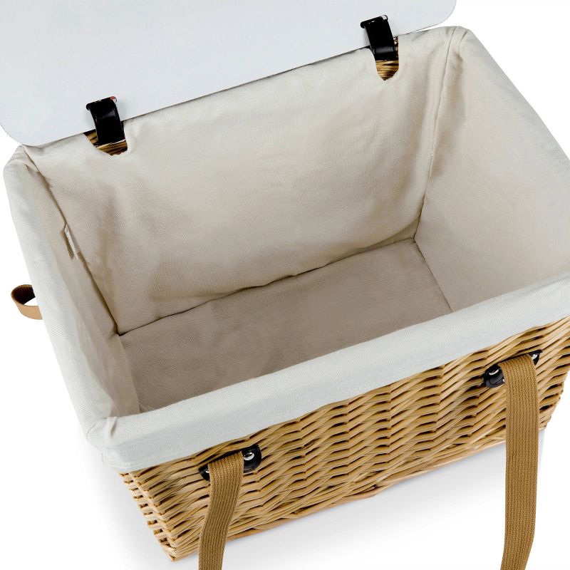 Picnic at Ascot Insulated Picnic Basket/Cooler Fully Equipped with Service for 2 - Trellis Green