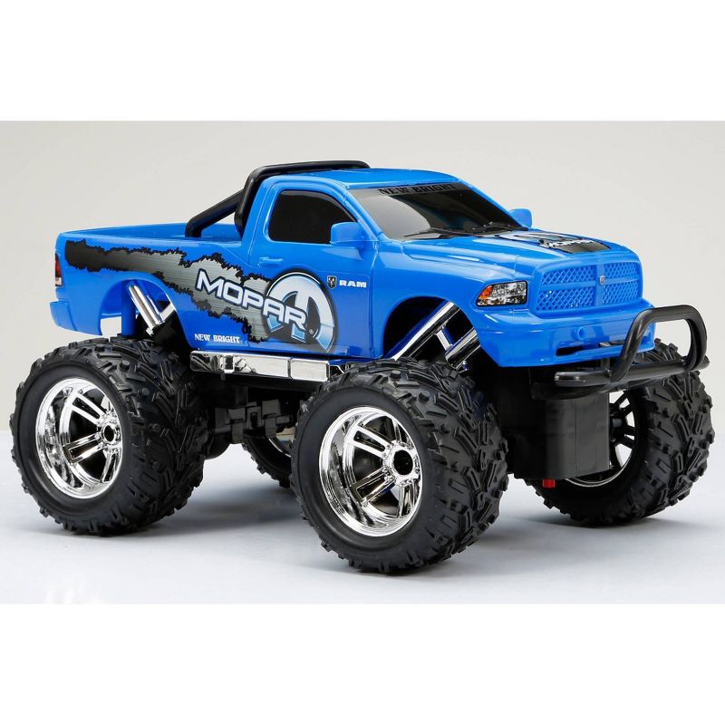 New Bright Remote Control RC FF Chargers Ram Truck - Blue - 1:18 Scale