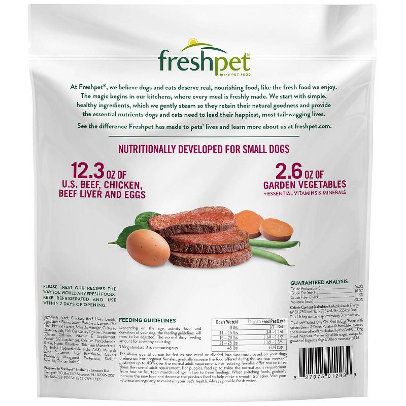 Freshpet Select Small Dog Beef Roasted Meals Wet Dog Food - 1lb