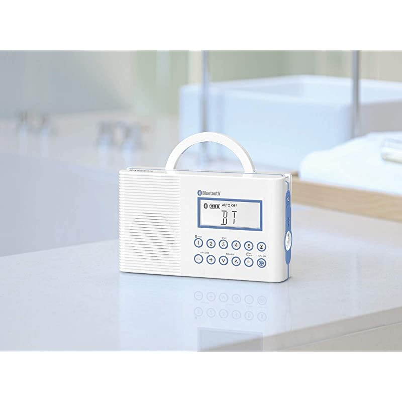 H202 Portable AMFMWeather Alert Bluetooth Digital Tuning Waterproof Shower Radio