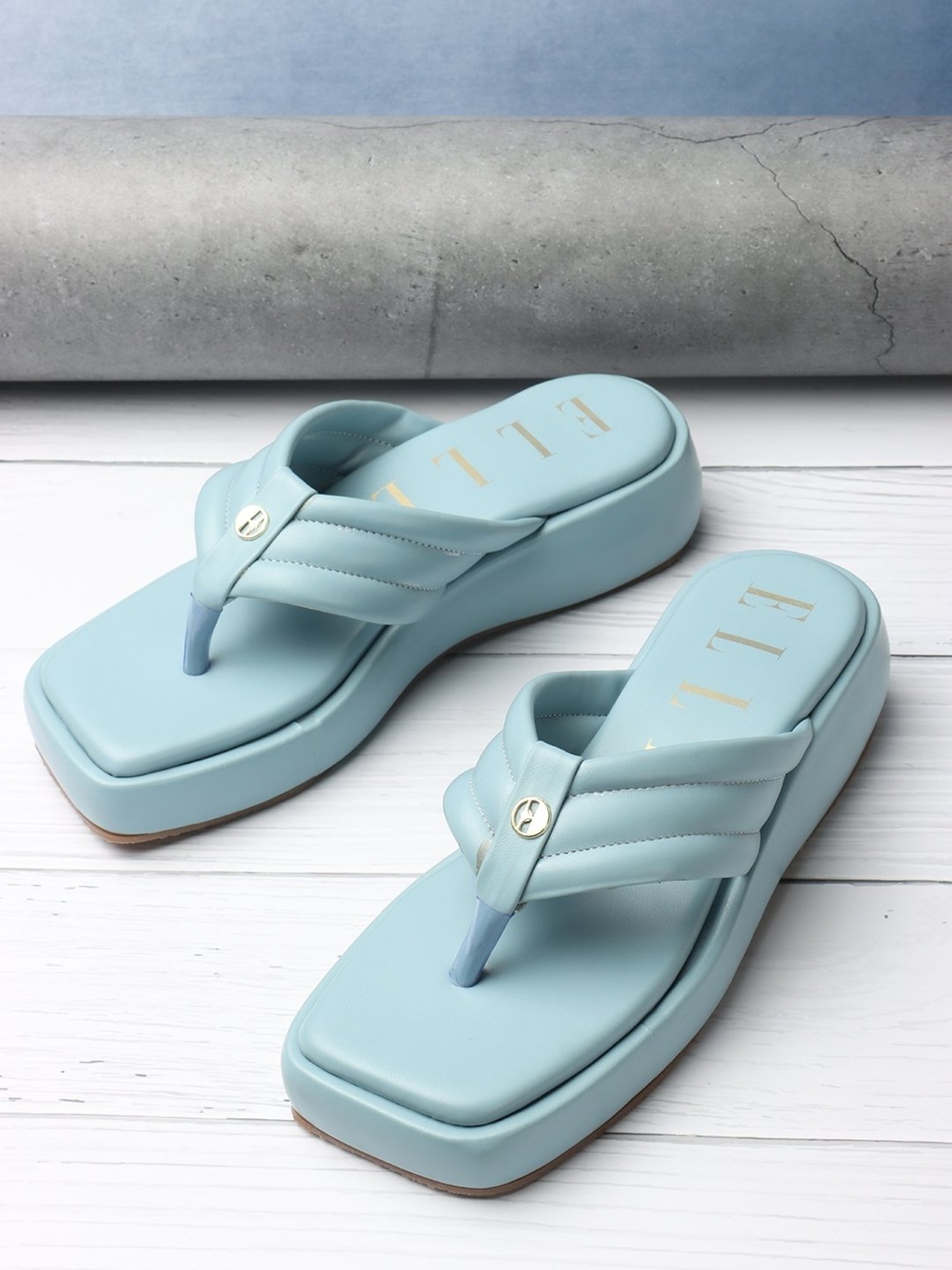 Elle Women's Sky Blue Thong Sandals