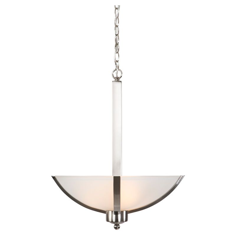 Yosemite Three Lights Bowl Chandelier Satin Steel